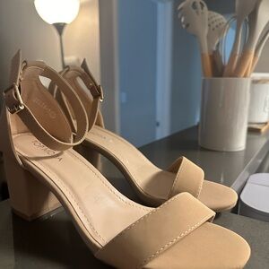 Beige Heel Sandals